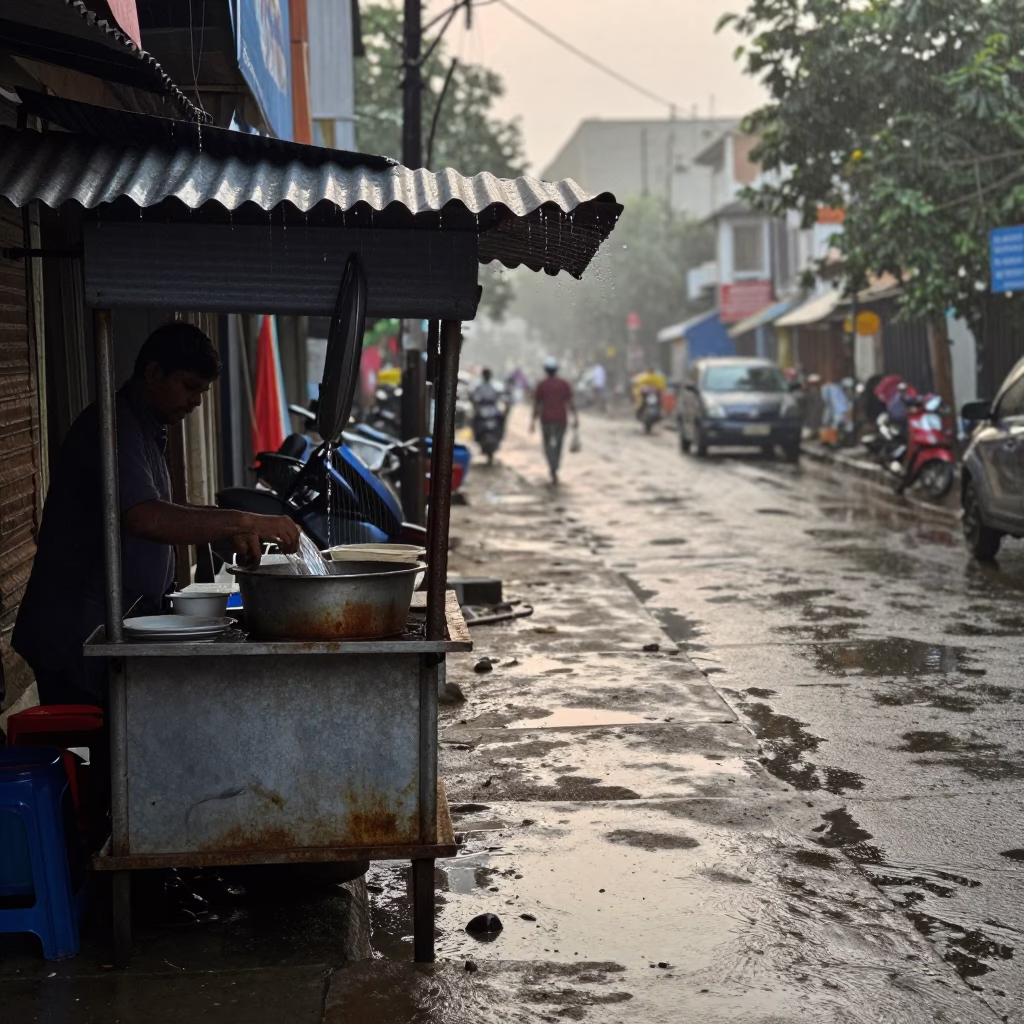 Stall Morning in Hyderabad in in Hyderabad, India