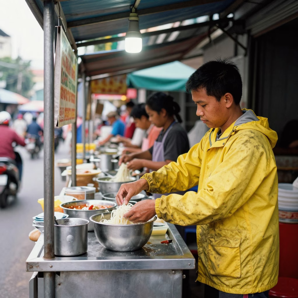 Stall Operation in Phnom Penh in in Phnom Penh, Cambodia