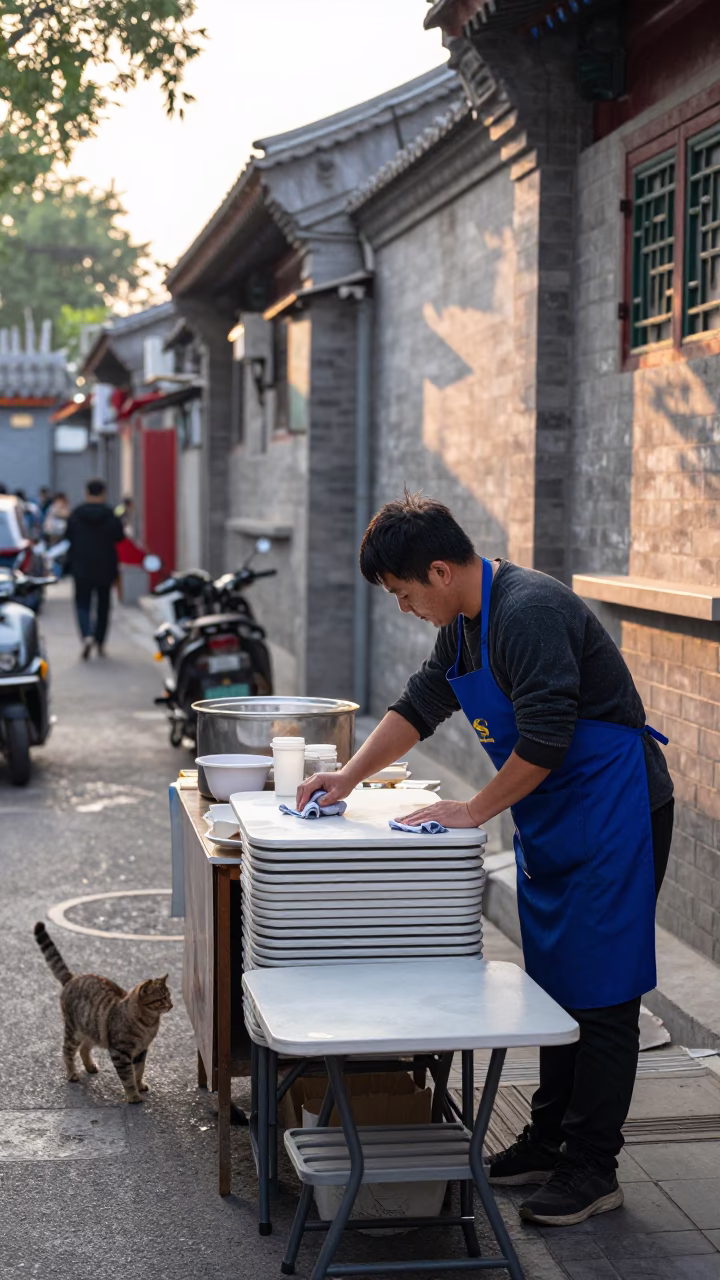 Stall Preparation in Beijing in in Beijing, China