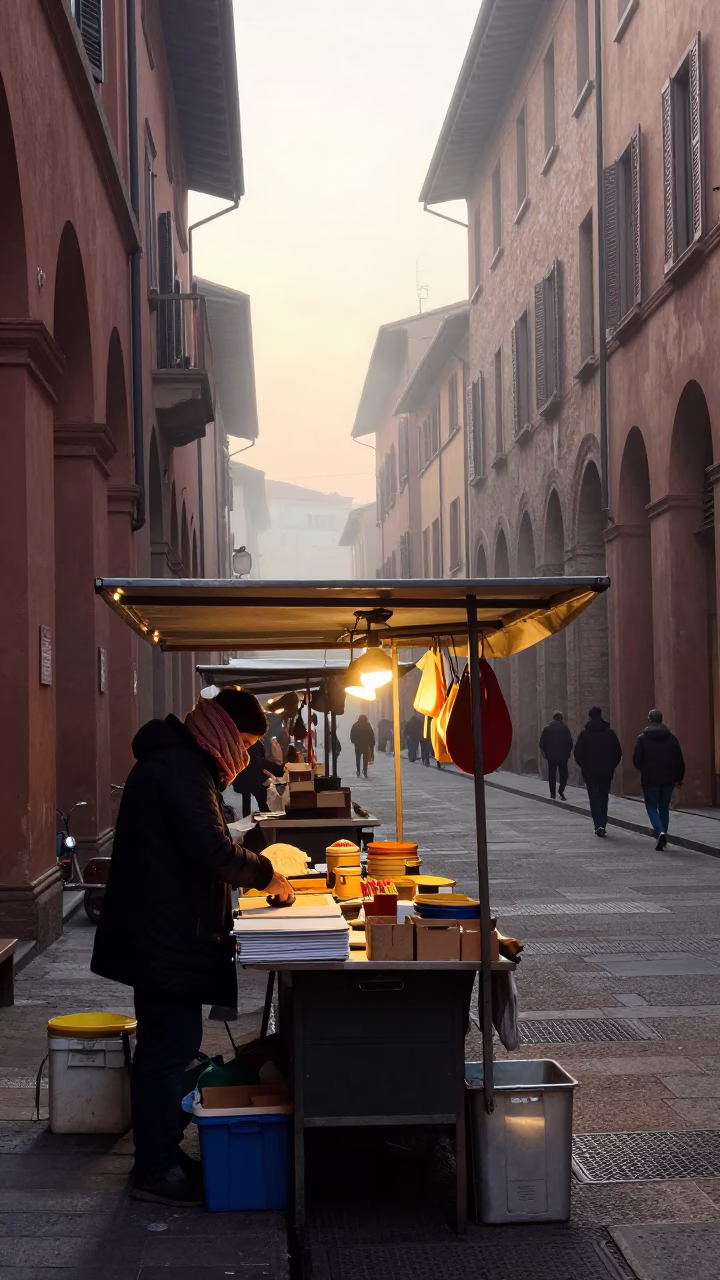 Stall Preparation in Bologna in in Bologna, Italy