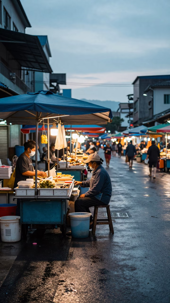 Stall Setup in Kaohsiung in in Kaohsiung, Taiwan