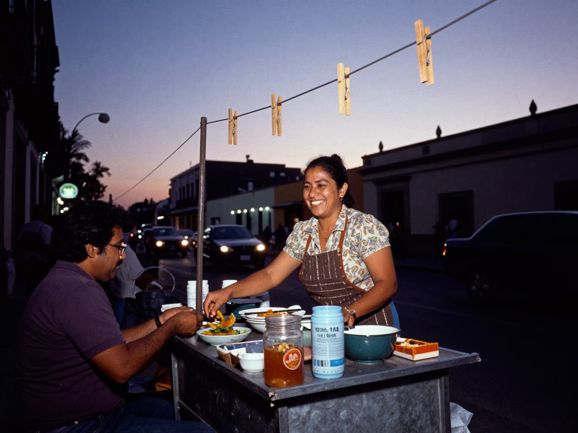 Stall Twilight at Indigo Twilight After Sunset in Mexico City in in Mexico City, Mexico