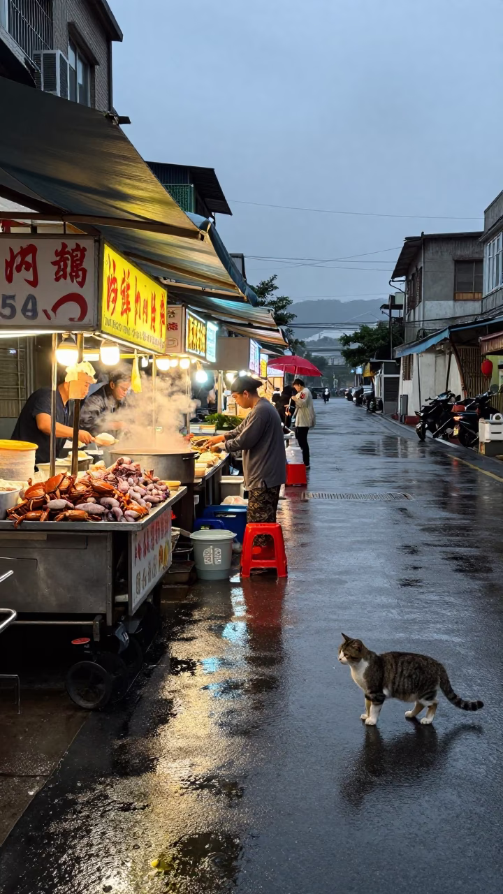 Stall Vendor in Kaohsiung in in Kaohsiung, Taiwan