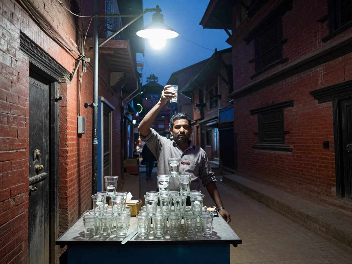 Stall Vendor in Kathmandu in in Kathmandu, Nepal