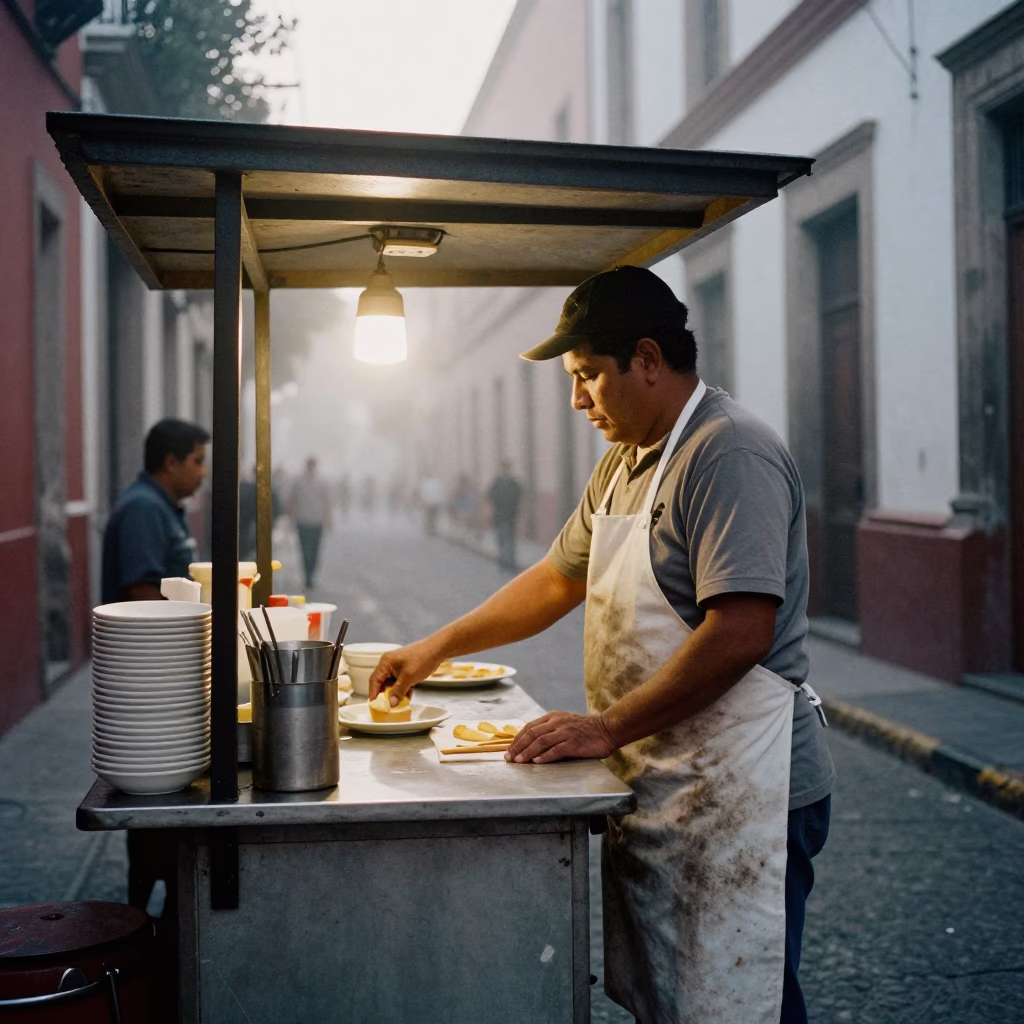 Stall Vendor in Mexico City in in Mexico City, Mexico