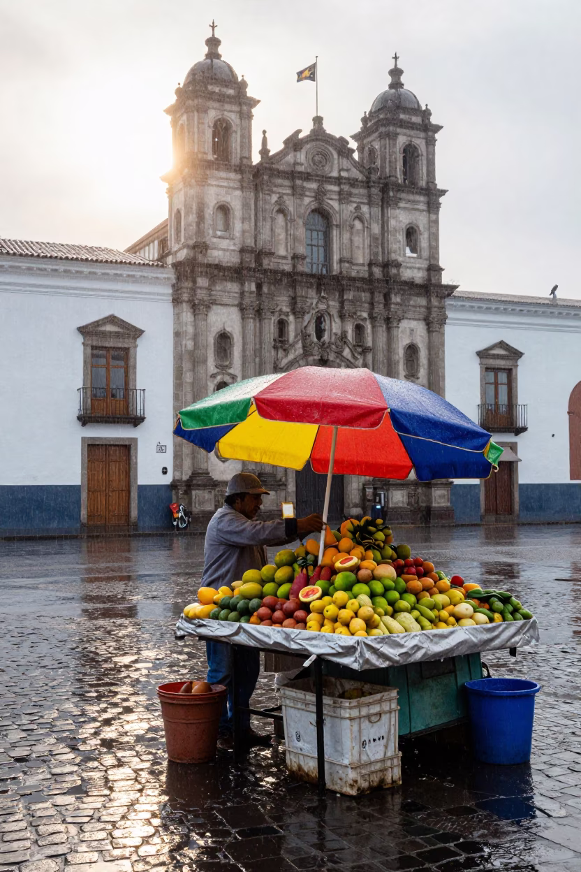 Stall Vendor in Quito in in Quito, Ecuador