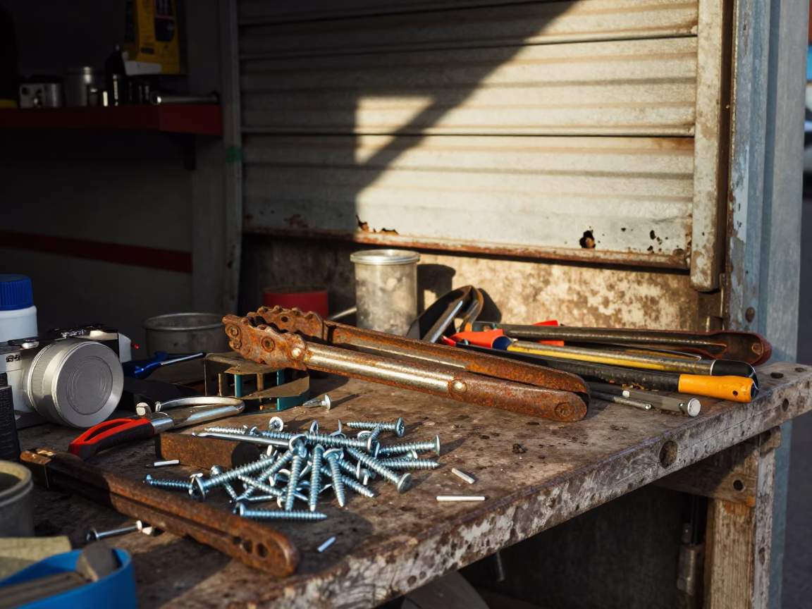 Stall Workbench in Valparaiso in in Valparaiso, Chile