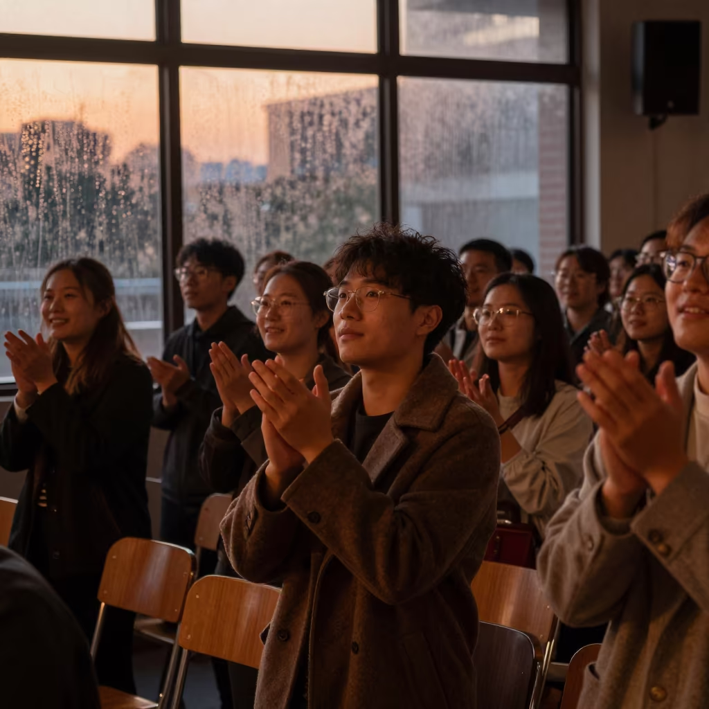 Standing Ovation in Xiguan Rehearsal Hall in in a rehearsal room in Xiguan, Guangzhou