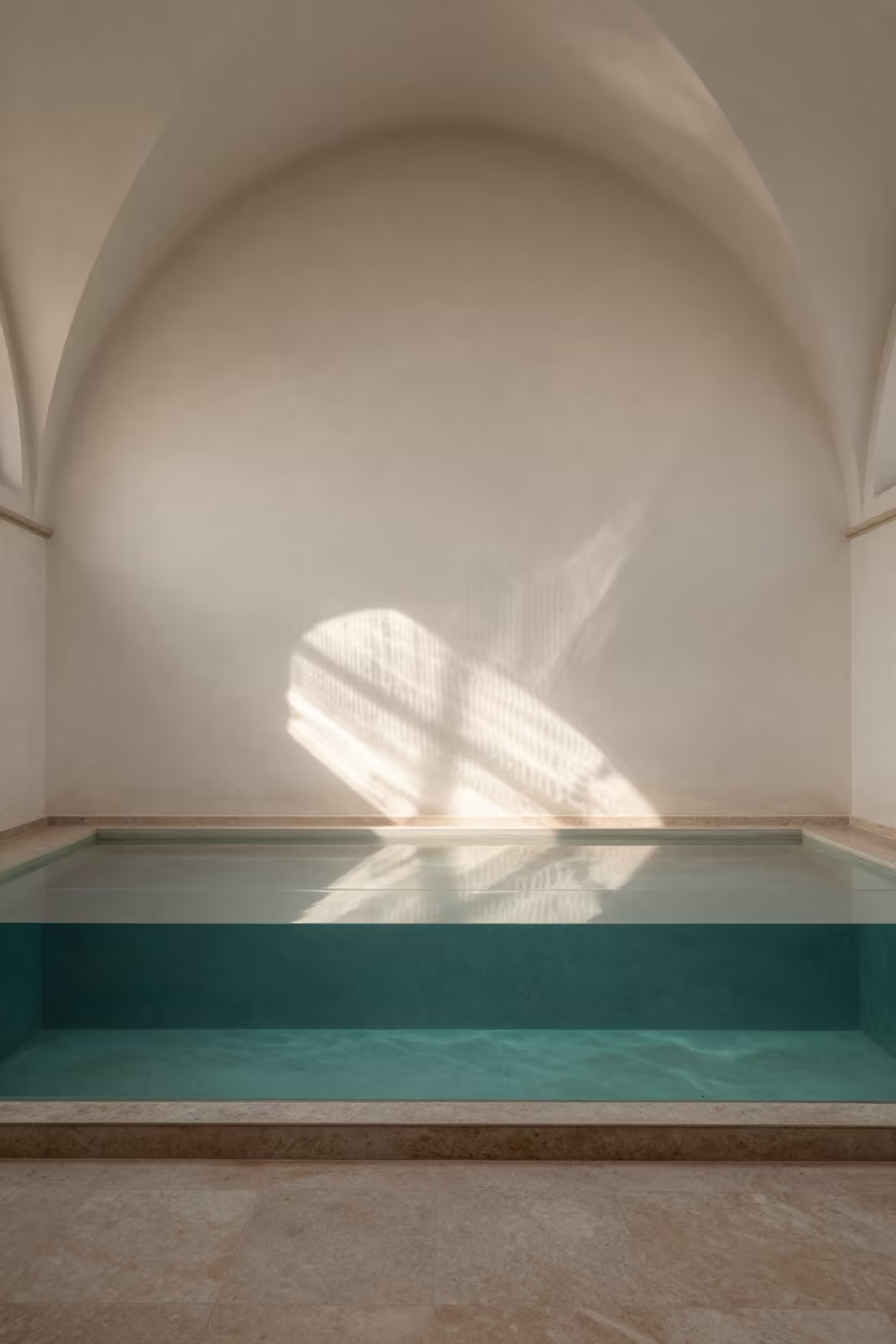 Standing Wave Pattern in Winter Atrium in inside a vaulted atrium near Denizli
