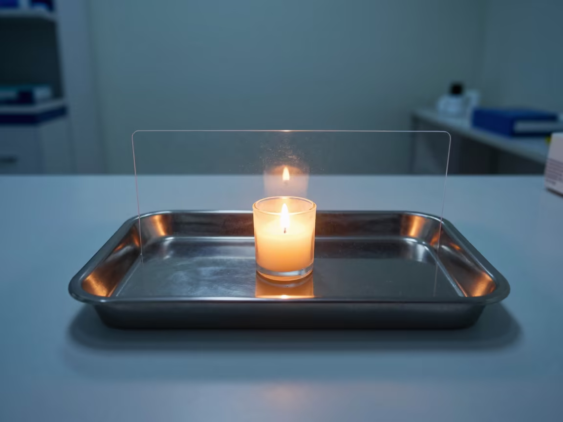 Steady Clinic Stamp Tray at Twilight in inside a clinic exam room in Barranquilla