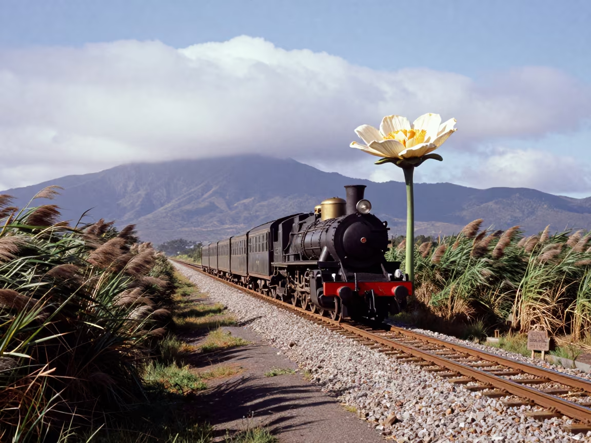 Steam Train Marsh Causeway Reef Surreal in in the Great Barrier Reef