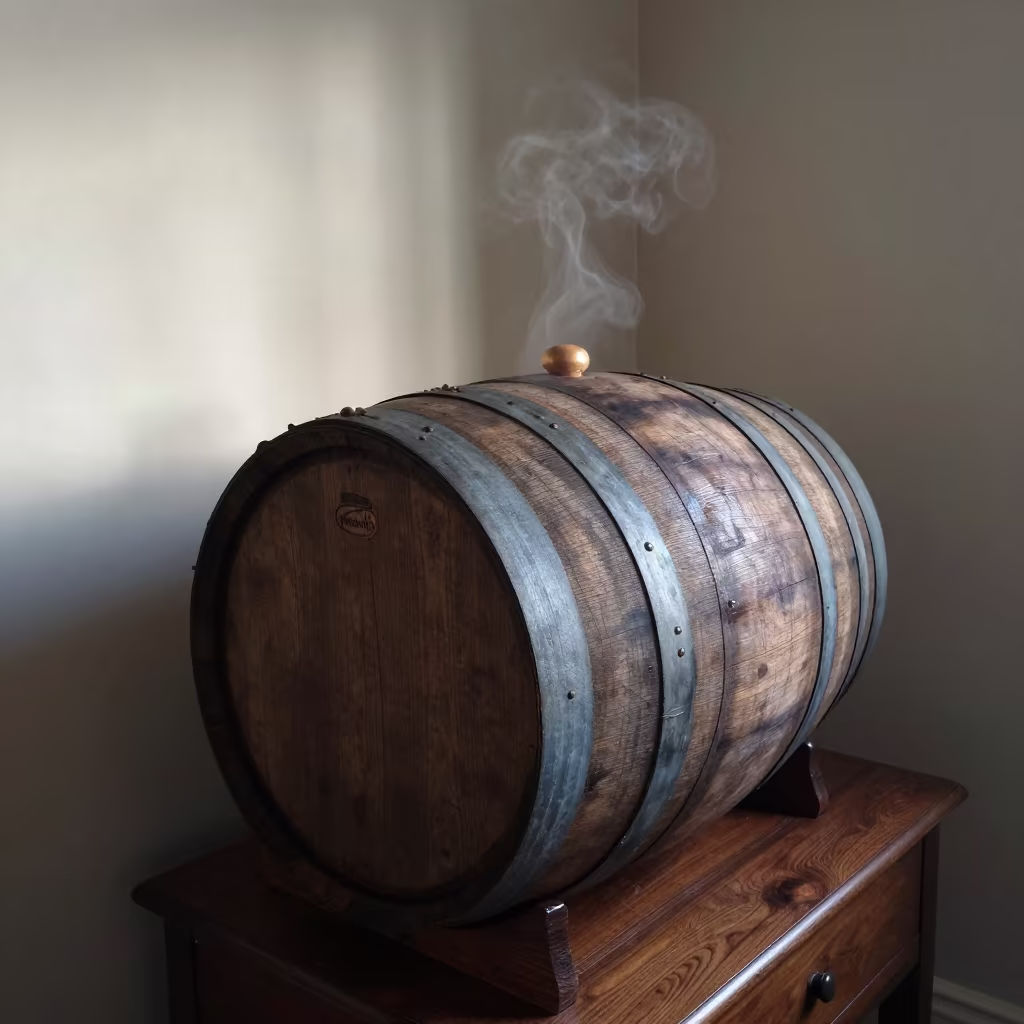 Steamed Oak Barrel Staves on Table in on a bedside table near Stoke-on-Trent