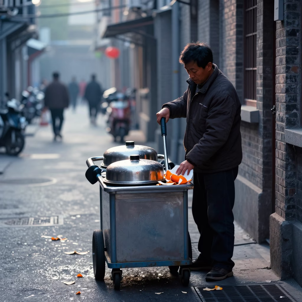 Steamer Cart in Shanghai in in Shanghai, China