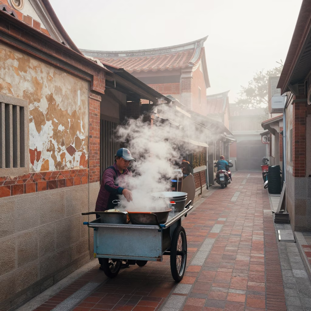 Steaming Cart in Tainan in in Tainan, Taiwan