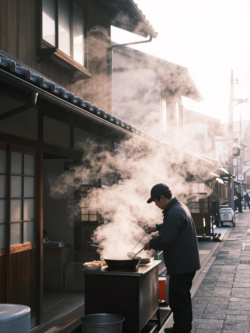 Steaming Food in Sapporo in in Sapporo, Japan