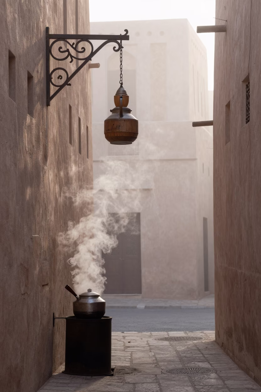 Steaming Kettle in Muscat in in Muscat, Oman