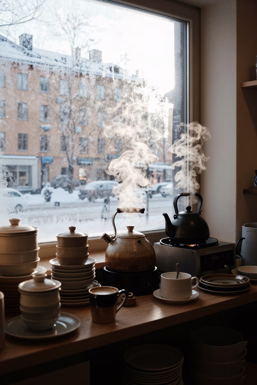 Steaming Kettle in Stockholm in in Stockholm, Sweden