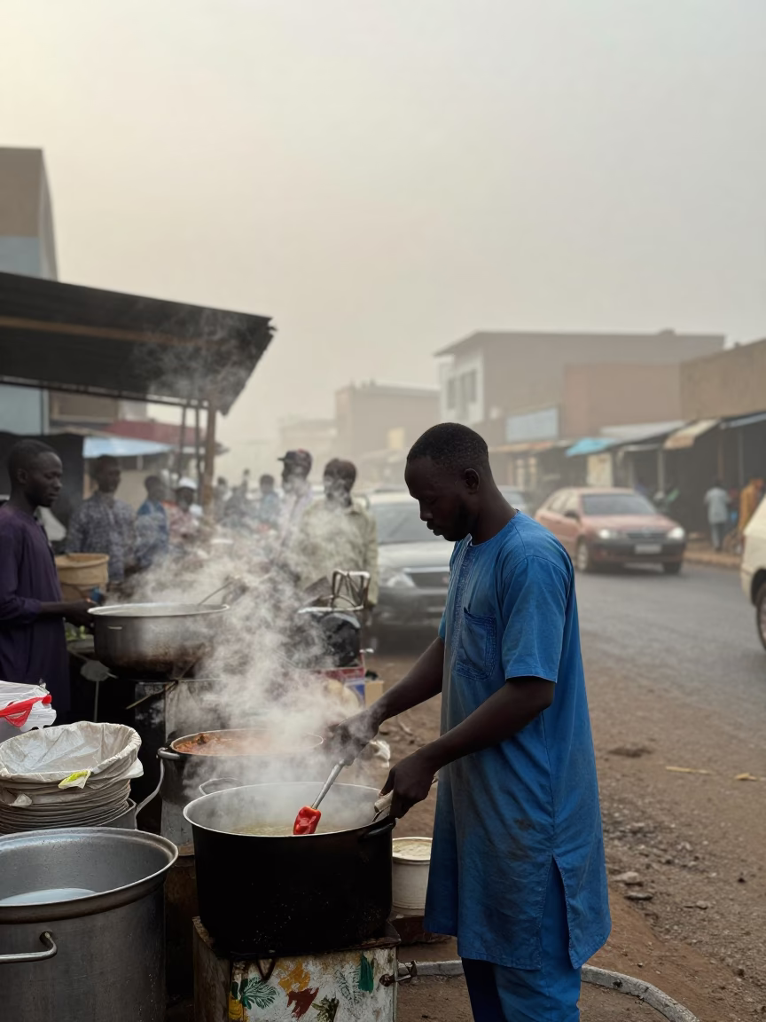 Steaming Peppers in Dakar in in Dakar, Senegal