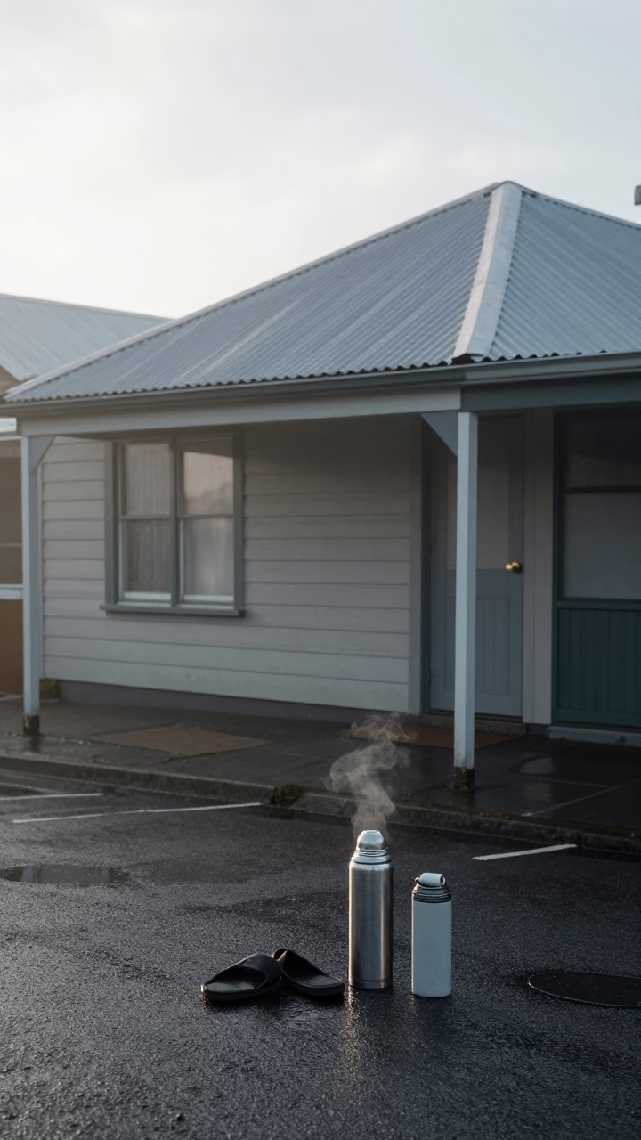 Steaming Thermos in Wellington in in Wellington, New Zealand