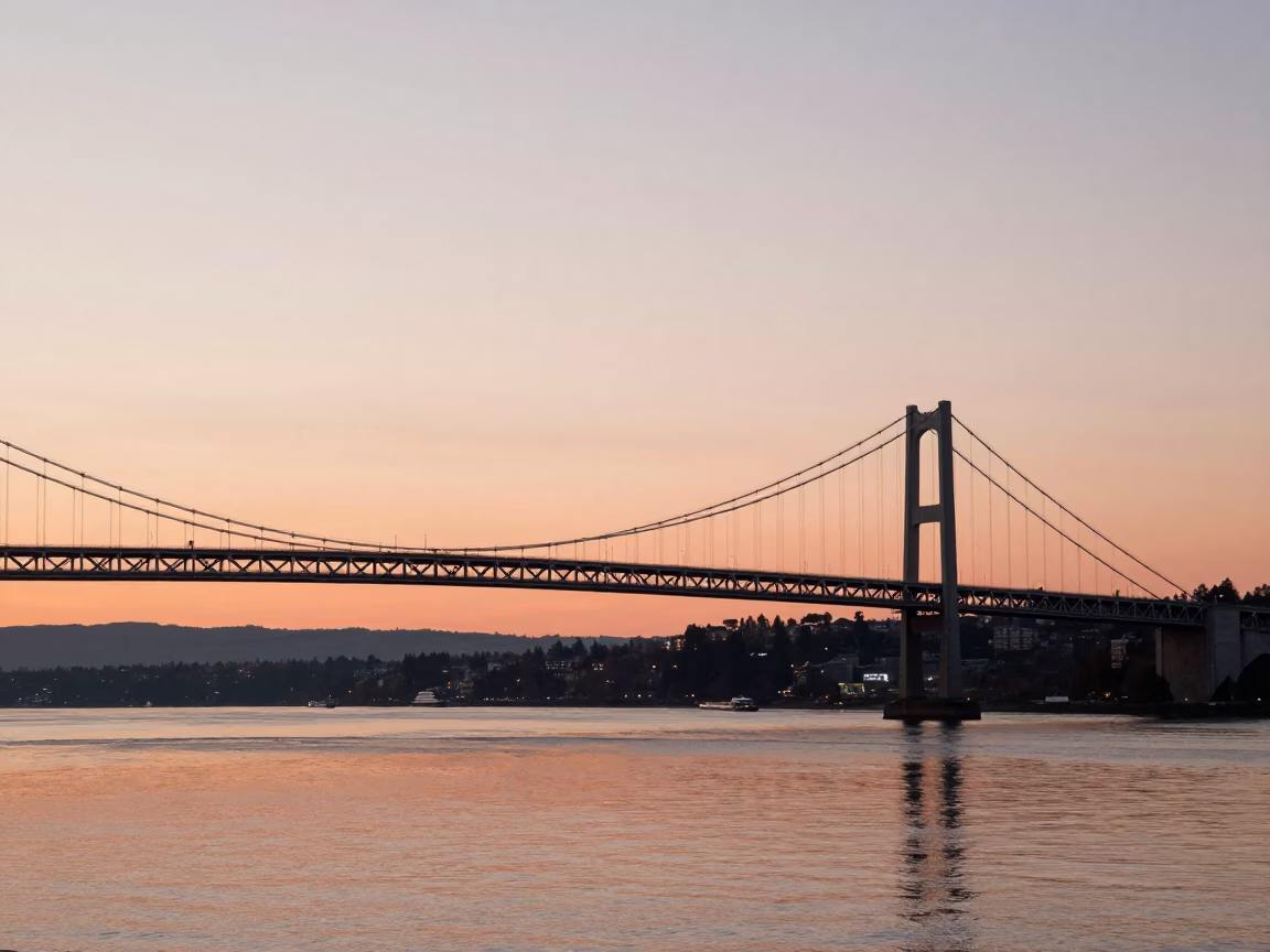 Steel Cables Of The Tilikum Crossing Bridge in Portland in in Portland, Oregon, United States