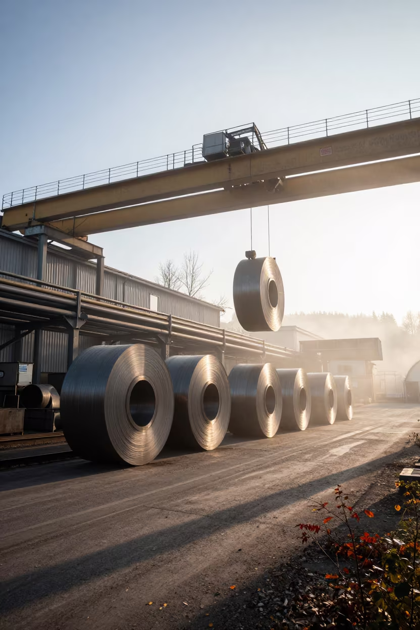 Steel Coils on Black Forest Floor in in the Black Forest