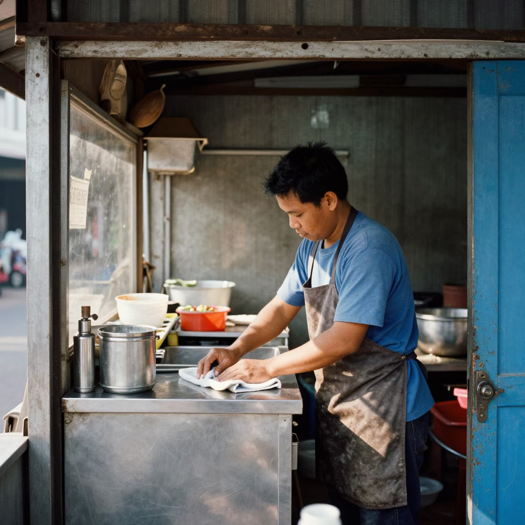Steel Counter in Chiang Mai in in Chiang Mai, Thailand