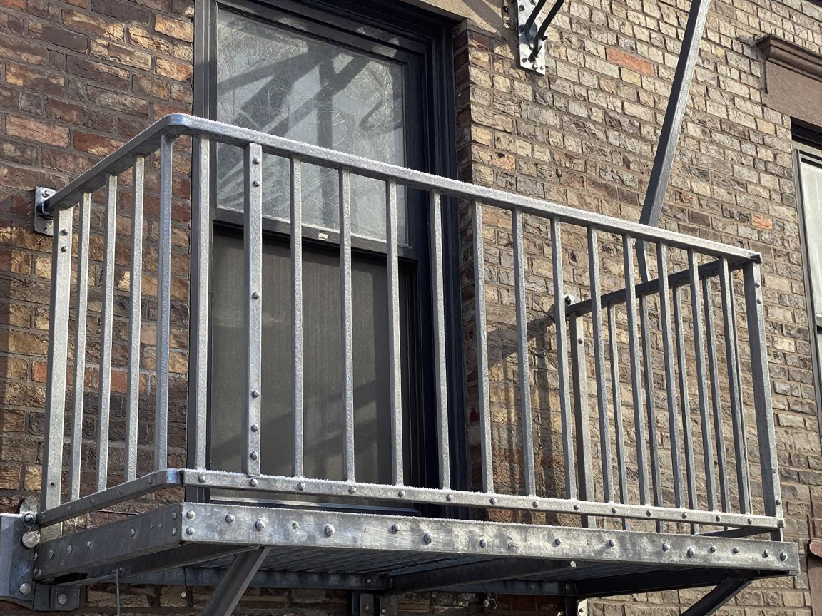 Steel Fire Escape Railing in New York in in New York, United States
