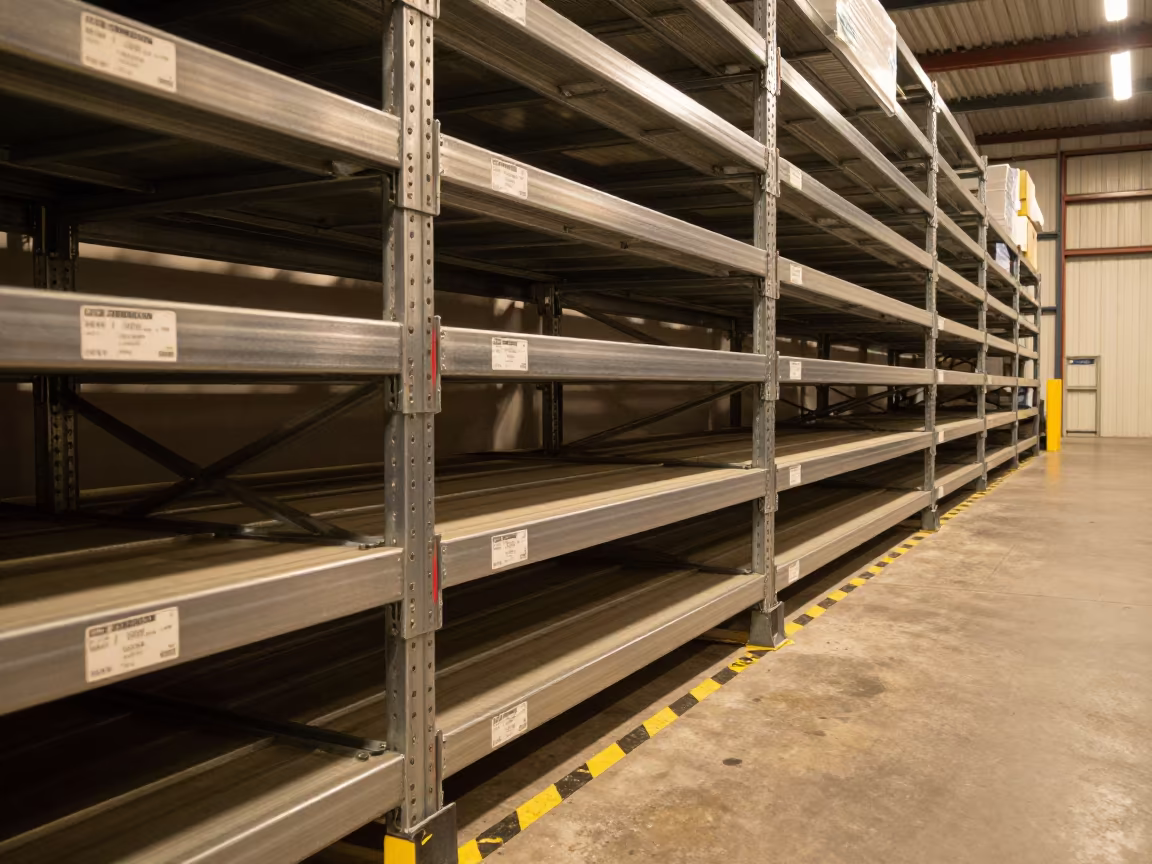 Steel Load Bar Racks in Brisbane Cross-Dock in inside a cross-dock lane in Brisbane