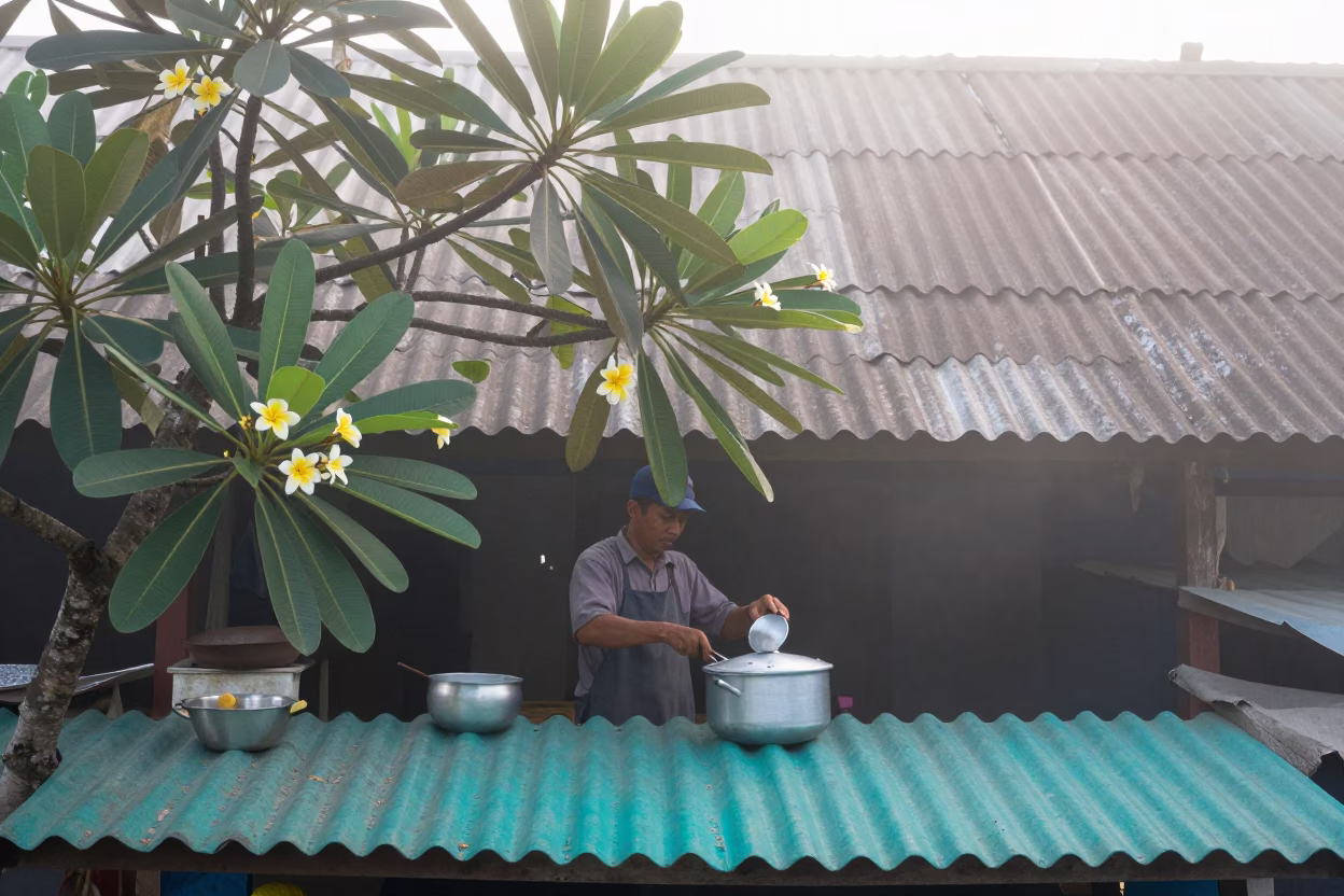 Steel Pot in Yogyakarta in in Yogyakarta, Indonesia