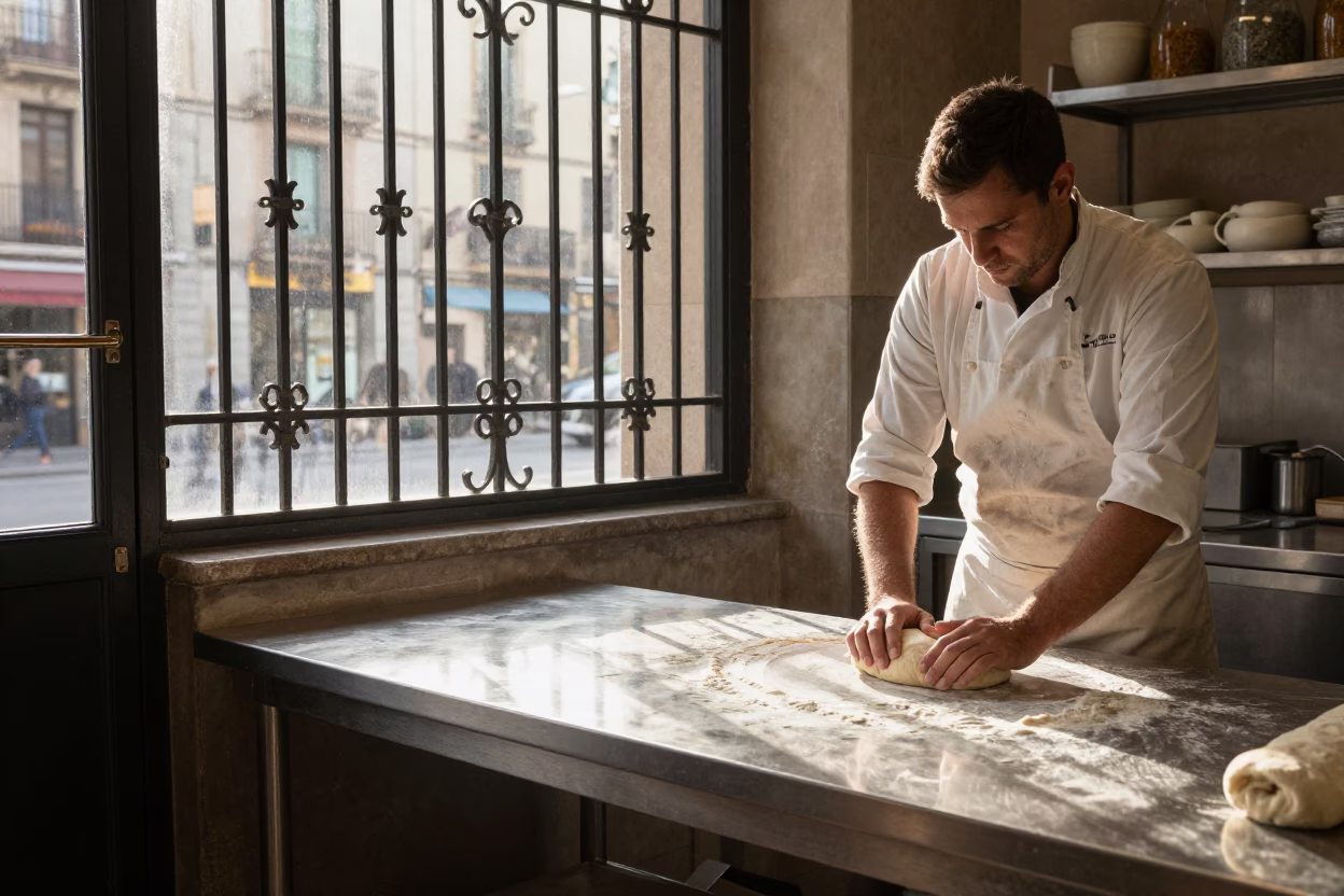 Steel Worktable in Barcelona in in Barcelona, Spain