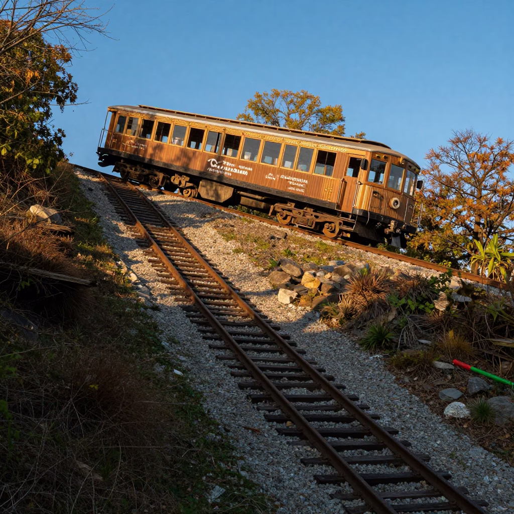 Steep Hill at Clear Late-afternoon Light in Philadelphia in in Philadelphia, Pennsylvania, United States