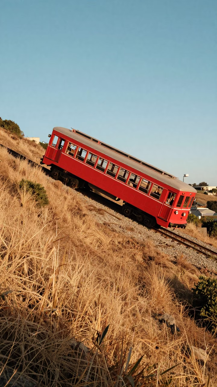 Steep Hill in Los Angeles at The Early Afternoon Light in in Los Angeles, California, United States