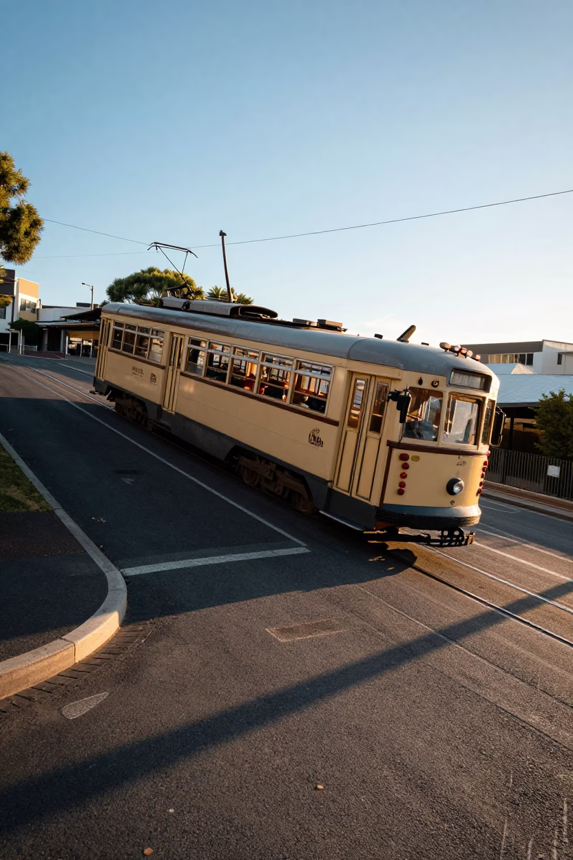 Steep Hill in Perth at The Early Evening Light in in Perth, Western Australia, Australia