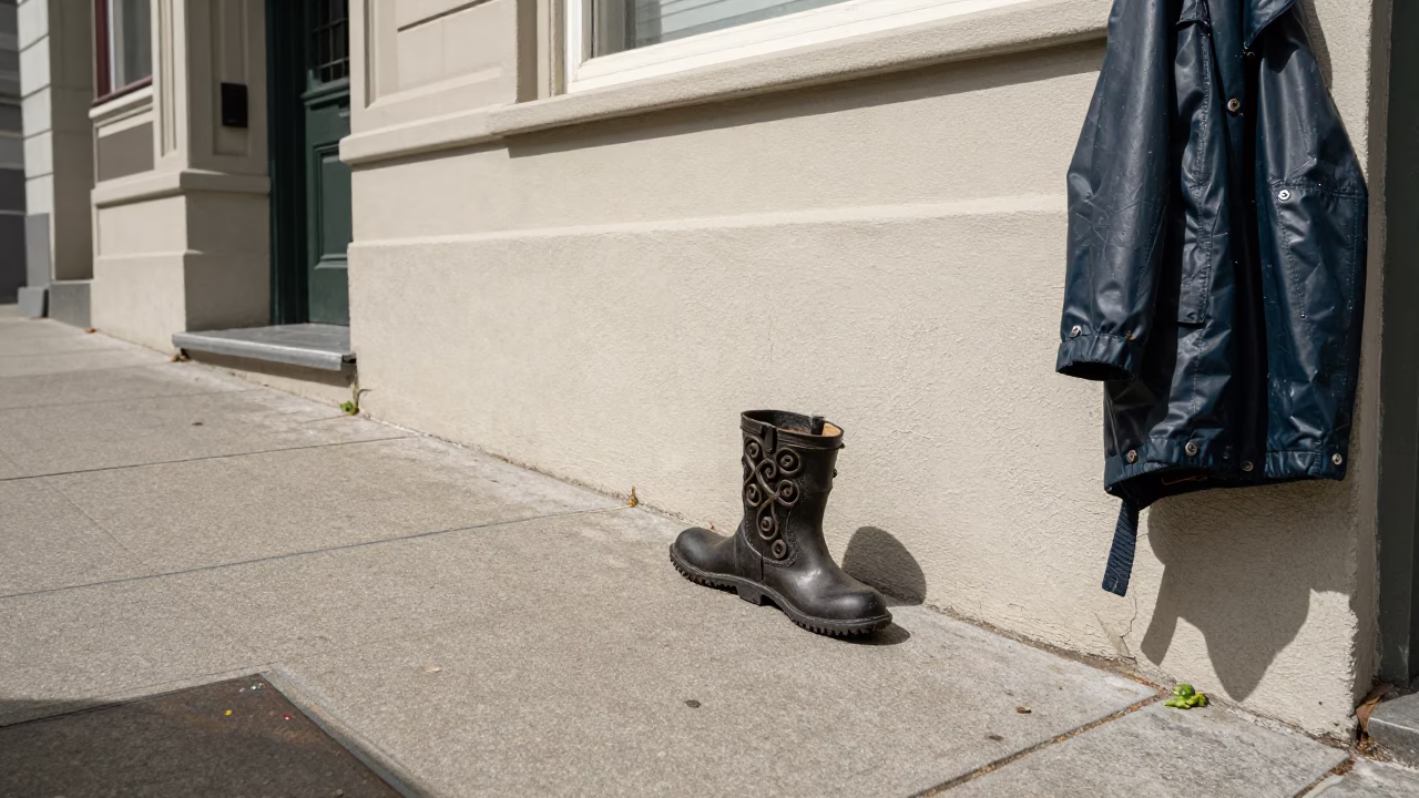 Steep Sidewalk in San Francisco in in San Francisco, California, United States