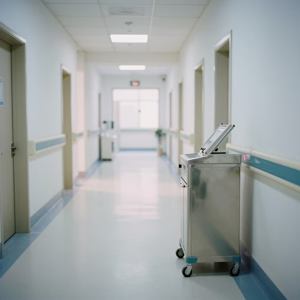 Sterile Peel Pack Sealer in Dali Hospital Corridor in inside a hospital corridor in Dali