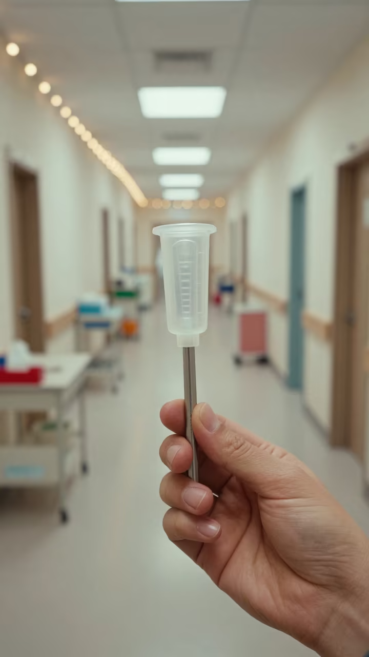 Sterilizer Cup Night Turnover Shibin Al Kawm in inside a prep corridor with organized storage in Shibin Al Kawm