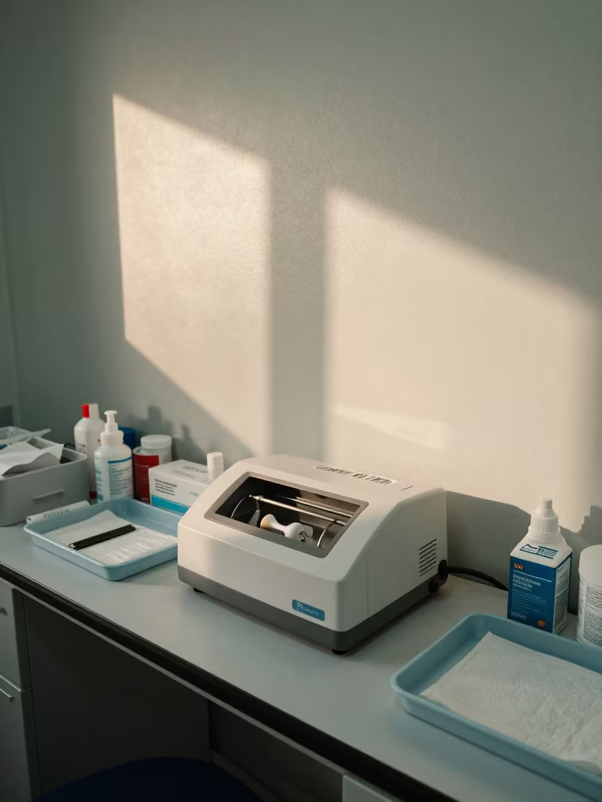 Sterilizer Cup at Nurse Station Surabaya in at a nurse station work surface near Surabaya