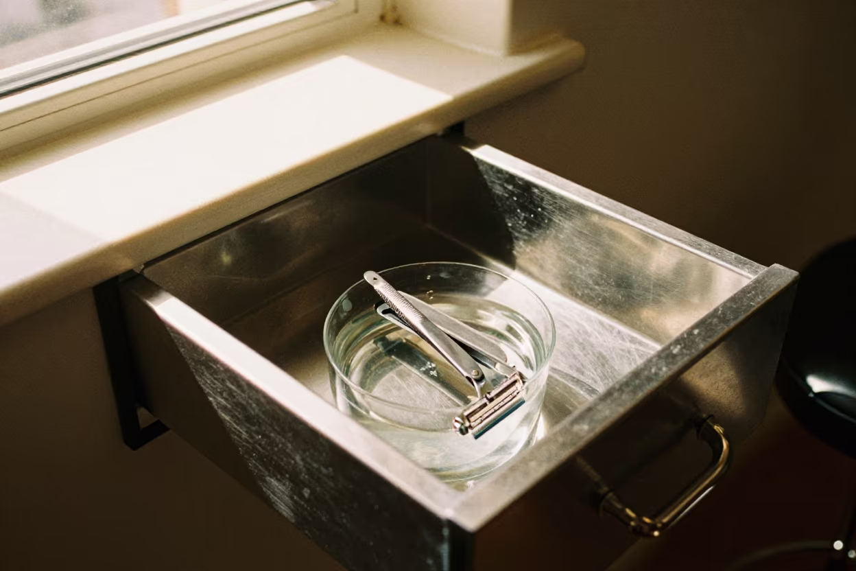 Sterilizer Drawer Reset in Glasgow Nail Studio in inside a nail studio near Glasgow