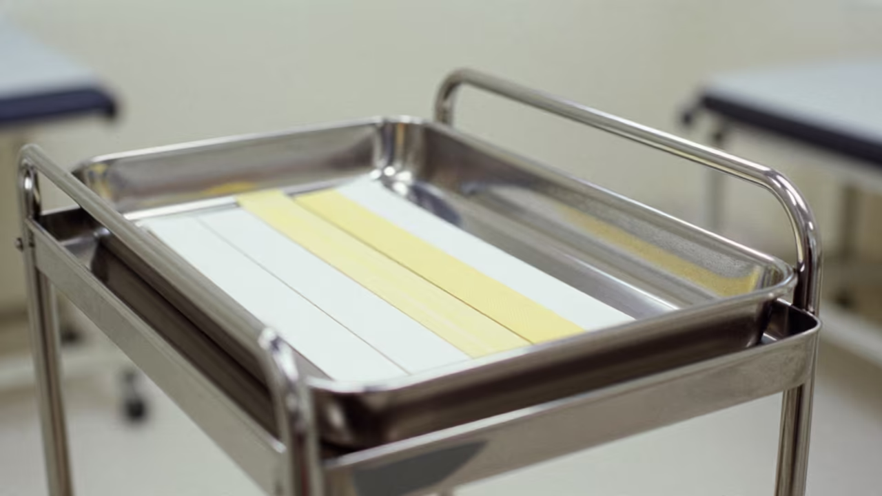 Sterilizer Tape Caddy in Faisalabad Clinic Room in inside a clinic exam room in Faisalabad