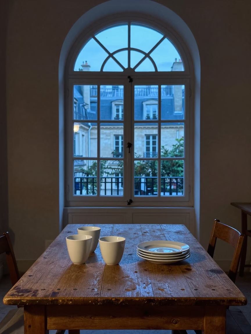 Still Life in Paris at Sunrise Light in in Paris, France