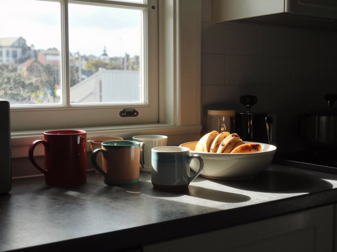 Still Life in Wellington at The Late Afternoon Light in in Wellington, New Zealand