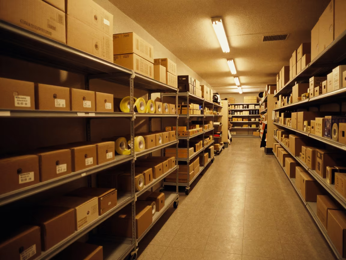 Stock cart in Berlin fitting room corridor in inside a fitting room corridor in Wedding, Berlin