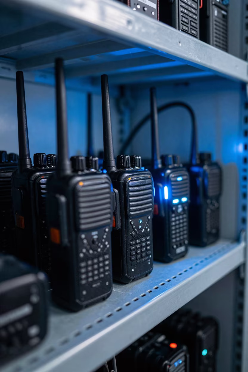 Stockholm Logistics Radio Shelf After Rush in inside a chilled distribution bay in Stockholm