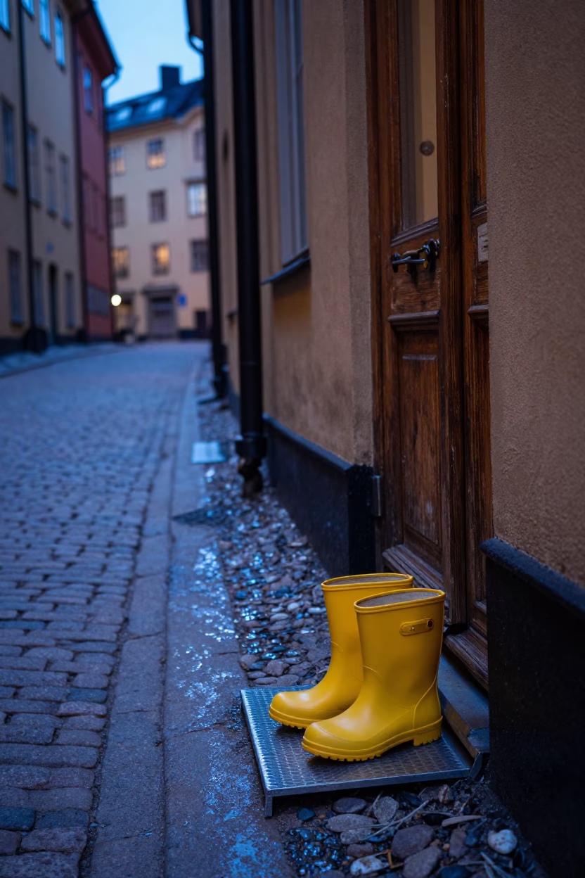 Stockholm Street Photography at Blue Hour in in Stockholm, Sweden