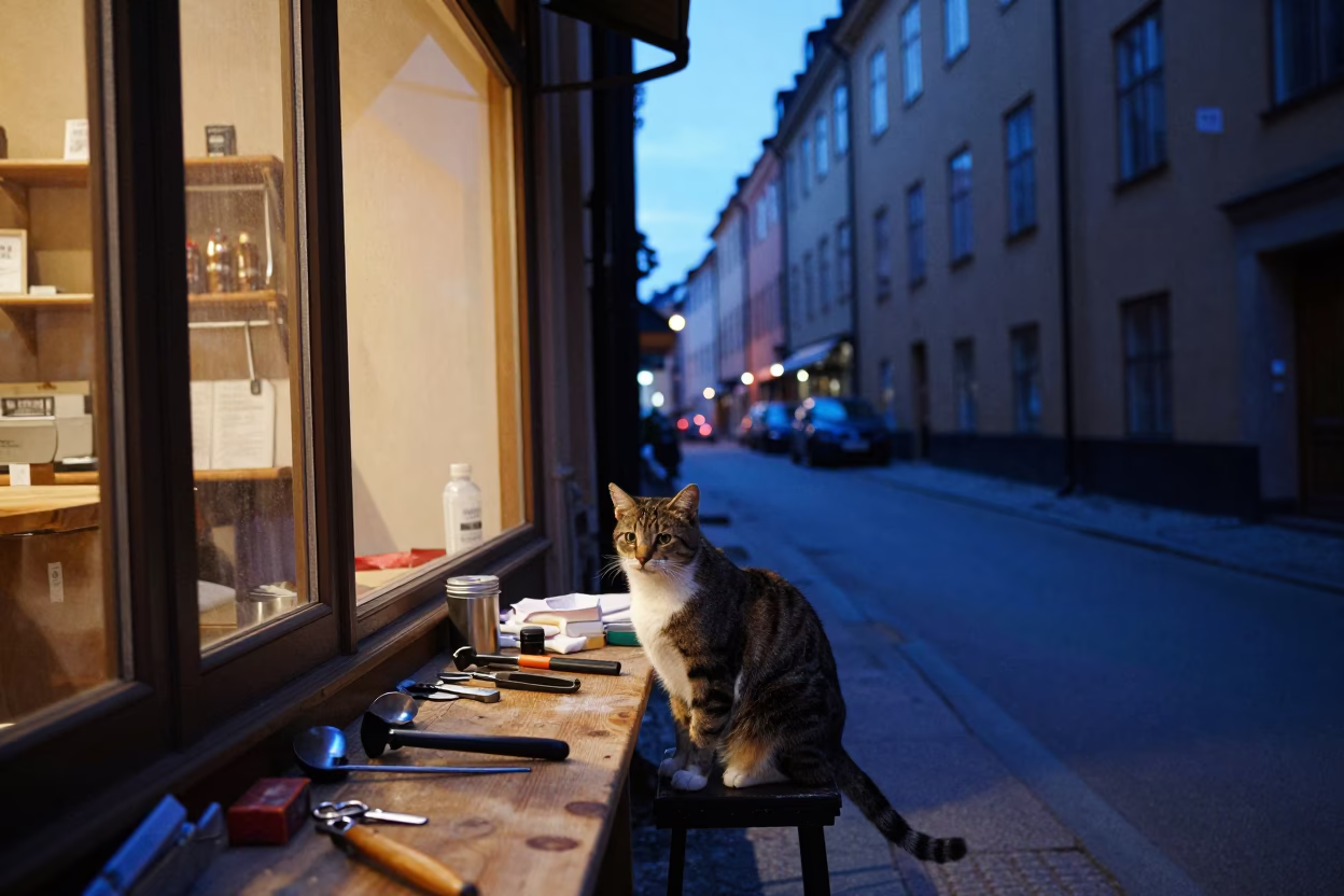 Stockholm Tools at Blue Hour in in Stockholm, Sweden