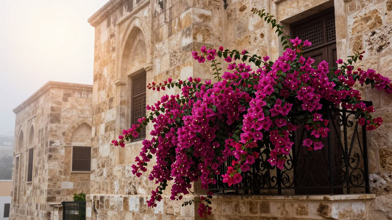 Stone Architecture in Amman at First Light in in Amman, Jordan