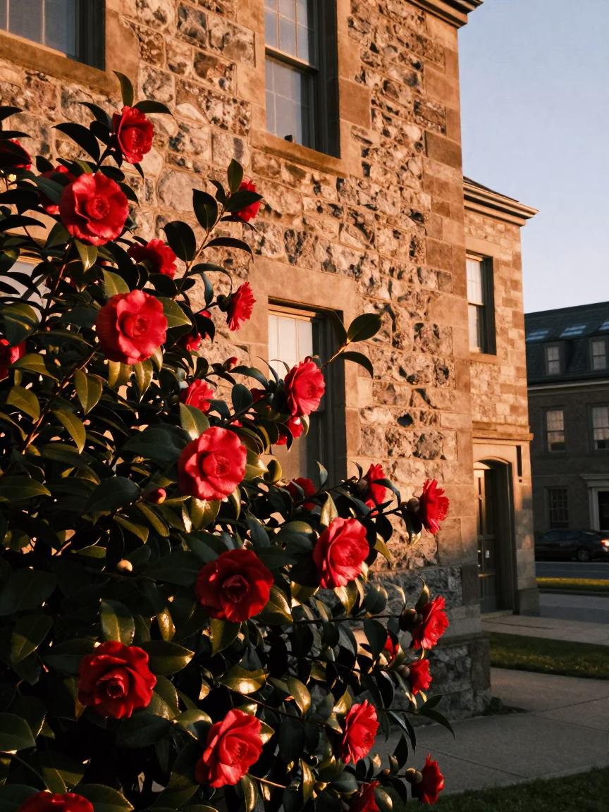 Stone Architecture in Halifax at Golden Hour in in Halifax, Nova Scotia, Canada