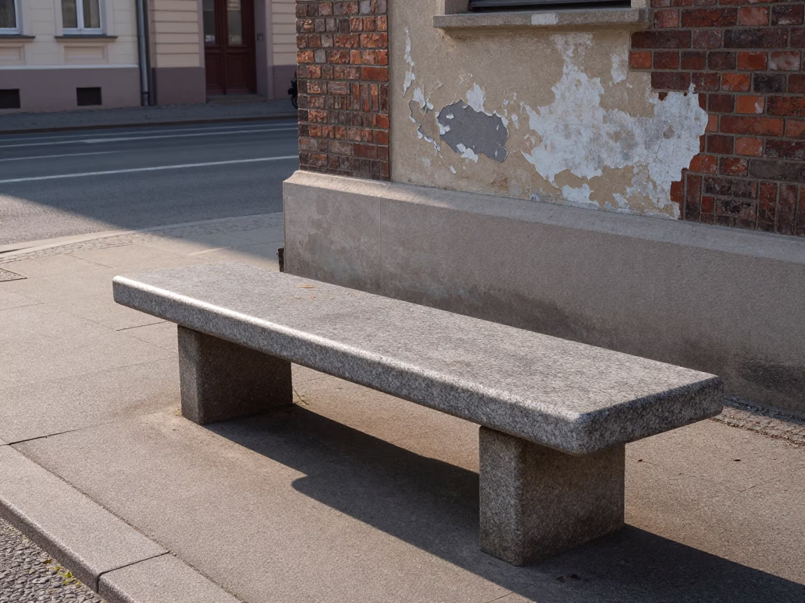Stone Bench in Berlin in in Berlin, Germany