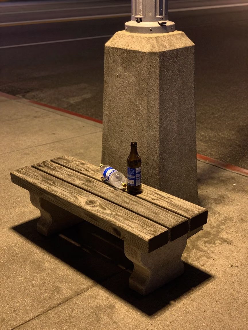 Stone Bench in Los Angeles in in Los Angeles, United States