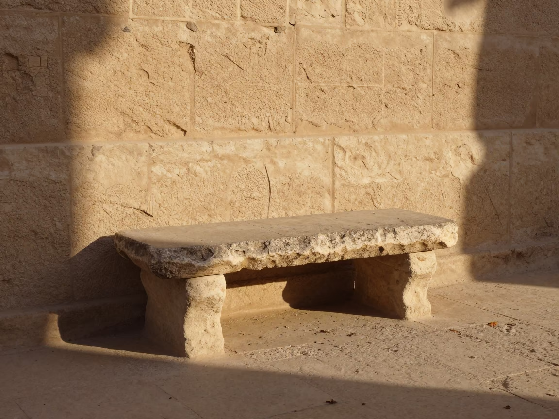 Stone Bench in Luxor in in Luxor, Egypt